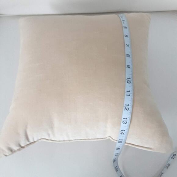 Primitives by Kathy GATHER Embroidered Creme Velvet 12x12 Square Throw Pillow - Picture 5 of 7